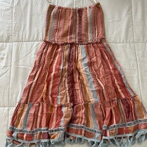 Colorful Striped Mini Dress